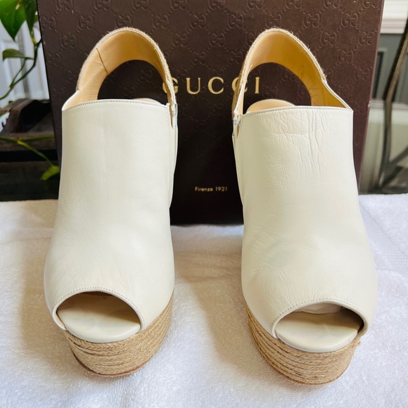 Off White Gucci Wedges - Picture 2 of 9